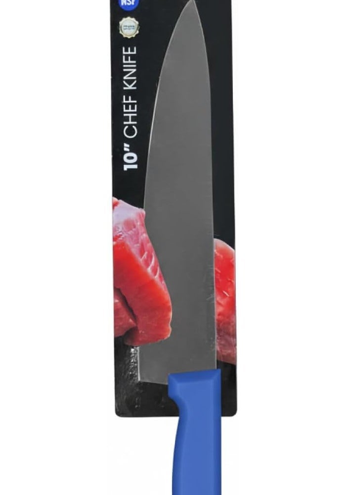 Kitchen Master 10 Inch Stainless Steel Professional Chef Knife (Blue) | NSF Certified for Fish/Seafood Prep - Image 3